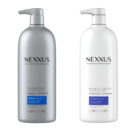 Nexxus Shampoo and Conditioner for Dry Hair Therappe Humectress Silicone-Free, Moisturizing Caviar Complex and Elastin Protein 33.8 Oz 2 Count Health & Beauty > Personal Care > Hair Care Nexxus   