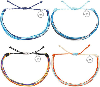Choice of All String Bracelets for Teen Girls Boho Waterproof Bracelets Ankle Bracelets for Girls Christmas Gifts Wave Surfer Bracelets Summer Beach Anklets Apparel & Accessories > Jewelry > Anklets choice of all 4 set  