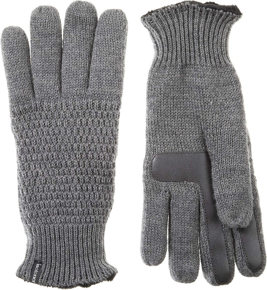 Isotoner Women'S Knit Touchscreen Texting Plush Lined Cold Weather Gloves with Water Repellent Technology , Heather Grey, 1SZ Apparel & Accessories > Clothing Accessories > Gloves & Mittens isotoner   