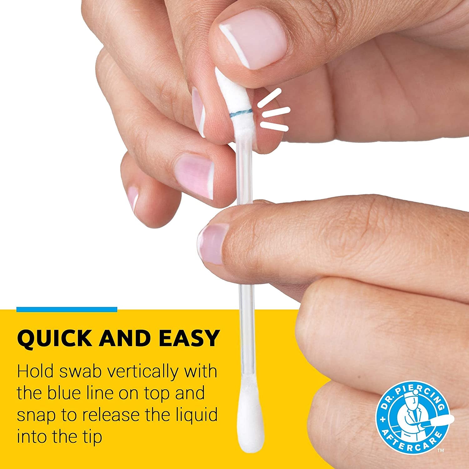 Dr. Piercing Aftercare Medicated Swabs Treat Ear, Nose, Belly, and Body Piercings - Gentle Saline Solution for Piercings - Cleaning Swab Helps Soothe & Hydrate Recovering Skin - 36 Swabs (1-Pack) Apparel & Accessories > Jewelry > Body Jewelry Dr. Piercing's Aftercare   