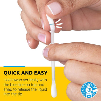 Dr. Piercing Aftercare Medicated Swabs Treat Ear, Nose, Belly, and Body Piercings - Gentle Saline Solution for Piercings - Cleaning Swab Helps Soothe & Hydrate Recovering Skin - 36 Swabs (1-Pack) Apparel & Accessories > Jewelry > Body Jewelry Dr. Piercing's Aftercare   