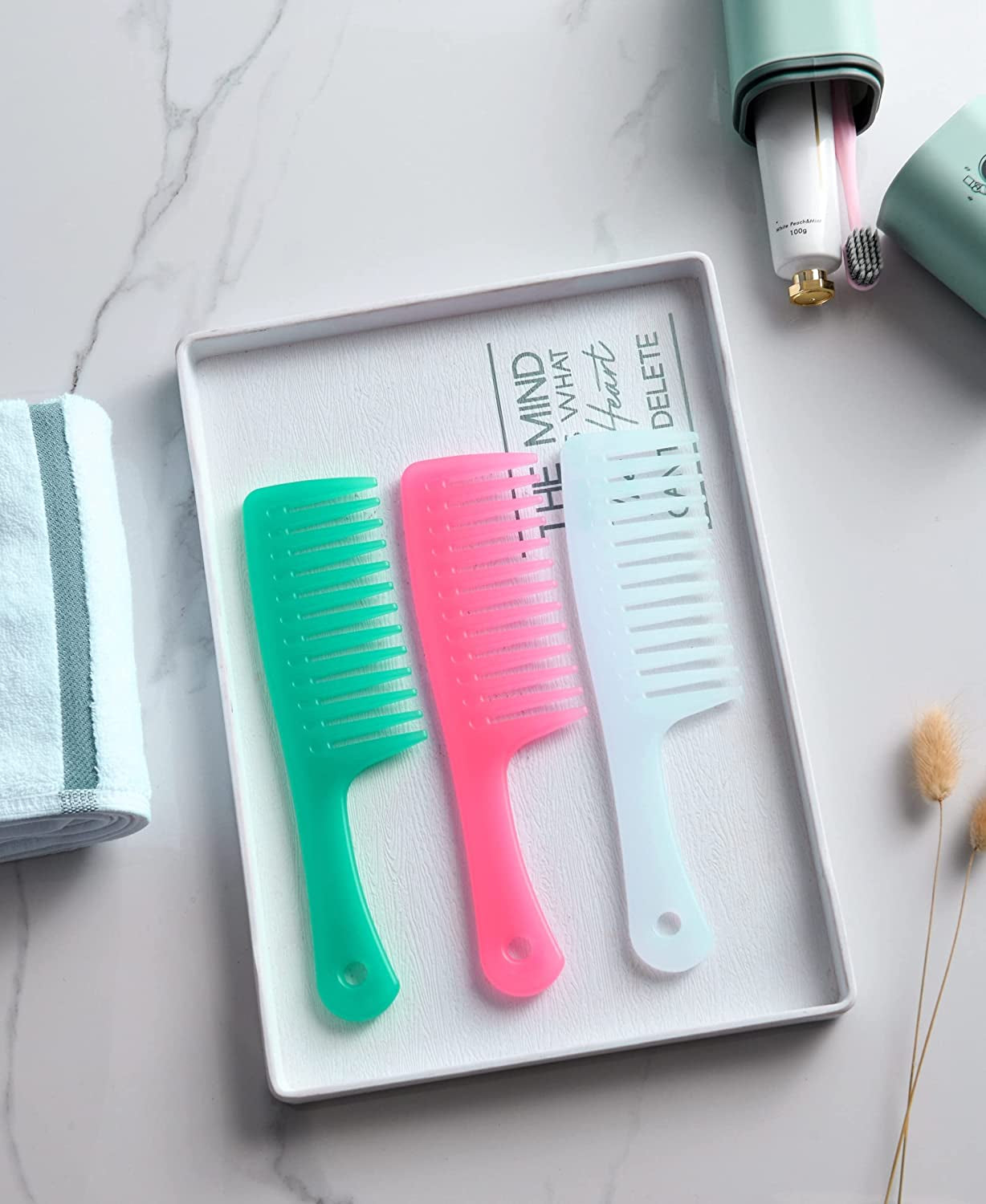 Wide Tooth Comb and Large Hair Detangling Comb, Durable Hair Brush for Best Styling and Professional Hair Care, Suitable for Curly Hair, Long Hair, Wet Hair in All Types. Health & Beauty > Personal Care > Hair Care GAONSWOE   