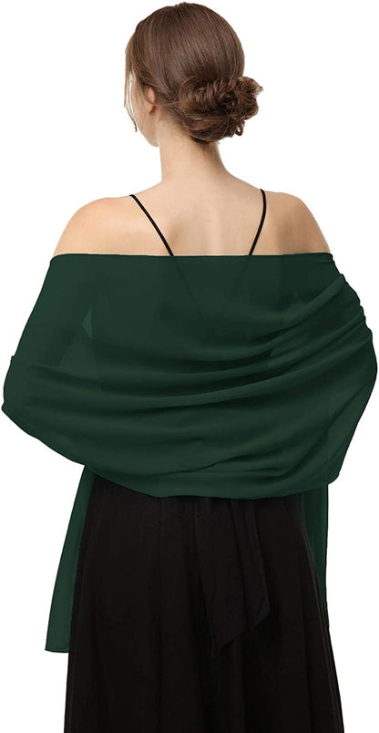 Chiffon Shawls Scarves Wraps for Bridal Wedding Party Evening Dress and Special Occasion Dresses Apparel & Accessories > Clothing Accessories > Scarves & Shawls Baoqiya Green Length(79") * Width(29") 