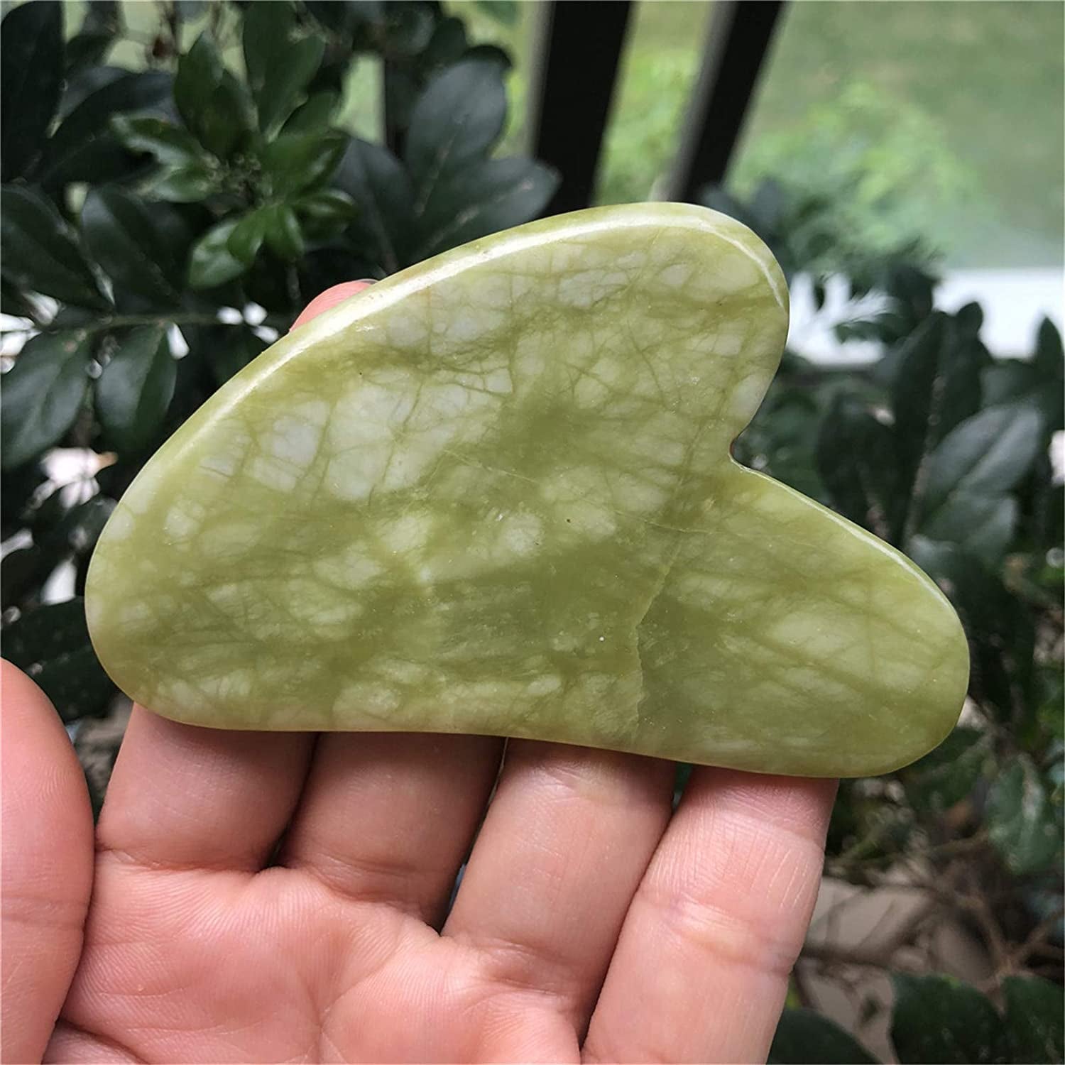 Fekuar Natural Green Jade Gua Sha Massage Tool for Body Skin Facial, Crystal Scraping Board for SPA Acupuncture Therapy Trigger Point Treatment Health & Beauty > Personal Care > Cosmetics > Cosmetic Tools > Skin Care Tools Fekuar   