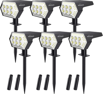 Solar Landscape Spotlights, Whousewe 108 Leds Solar Spot Lights Outdoor with 4 Bright Modes [ 7-Sided Lights ], Wall & Ground Mounted, IP65 Waterproof, Cold White, 2 Pack Apparel & Accessories > Jewelry > Body Jewelry Whousewe 6 Pack  