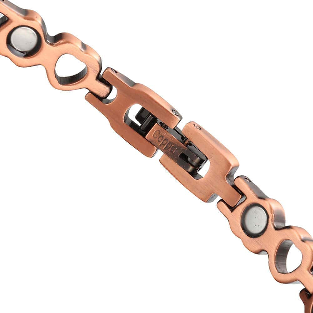 Heart Shape Magnetic Copper Anklets Ankle Braclelet for Women with Magnets (Width:7Mm) (Anklet) Apparel & Accessories > Jewelry > Anklets YINOX   