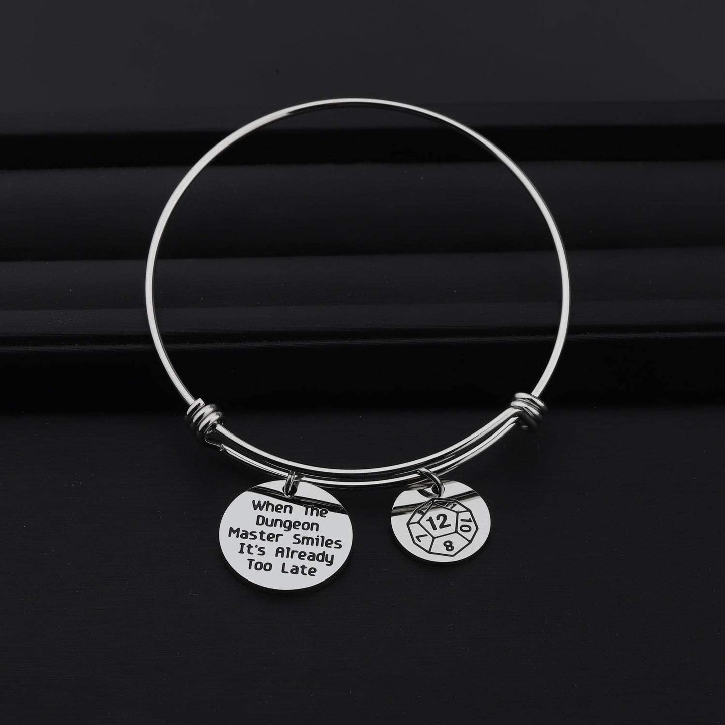 ENSIANTH When the Dungeon Master Smiles It'S Already Too Late Keychain Dungeon Gift Funny DND Gifts Apparel & Accessories > Jewelry > Necklaces ENSIANTH   
