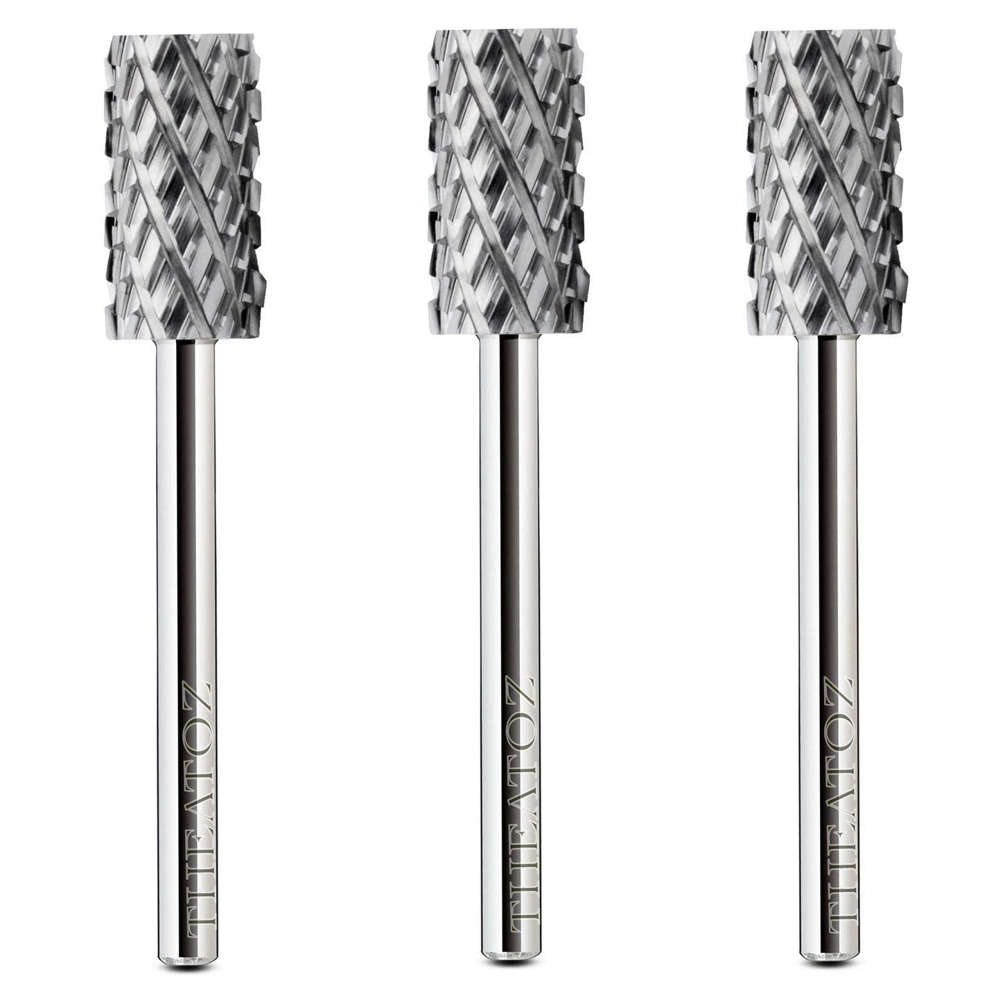 Theatoz Nail Drill Bit Flat Head, Large Barrel Electric Nail File 3/32-Inch Shank, Nail Tool, Tungsten Carbide Drill Bits for Removing Gel Nail Polish Acrylic Dipping Powder, (03 Pcs 4X-Corase) Health & Beauty > Personal Care > Cosmetics > Cosmetic Tools > Nail Tools Theatoz   