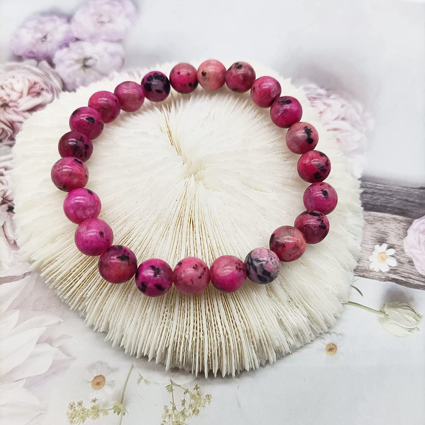 SONNYX 3Pcs 8Mm Semi-Precious Gemstones Beaded Bracelets for Women Men Healing Crystal Stone Bracelet Stretch round Beaded Elastic Bracelets Unisex Jewelry Gifts Apparel & Accessories > Jewelry > Bracelets SONNYX   