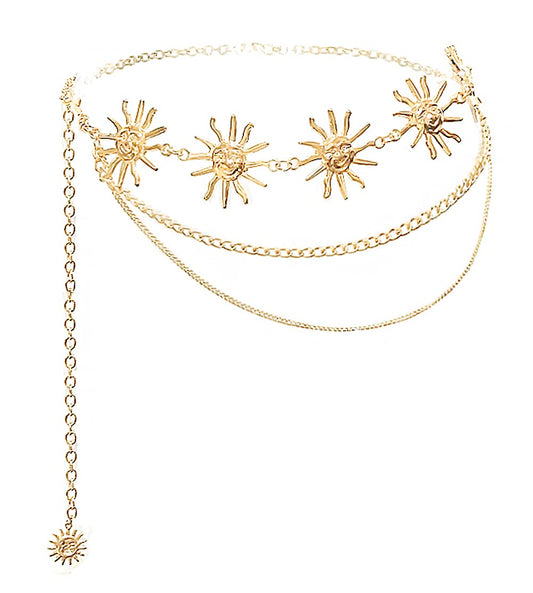 Women Bohemia Multilayer Metal Waist Chain Belt Fashion Sun Belly Waist Chain Body Jewelry (Gold) Apparel & Accessories > Jewelry > Body Jewelry Eyraevor Gold  