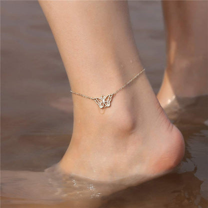 Turandoss Dainty Ankle Bracelets for Women, 14K Gold Filled Handmade Layered Anklet Cute Butterfly Evil Eye Elephant Star Summer Ankle Bracelets for Women Boho Beach Foot Chain Apparel & Accessories > Jewelry > Anklets Turandoss   