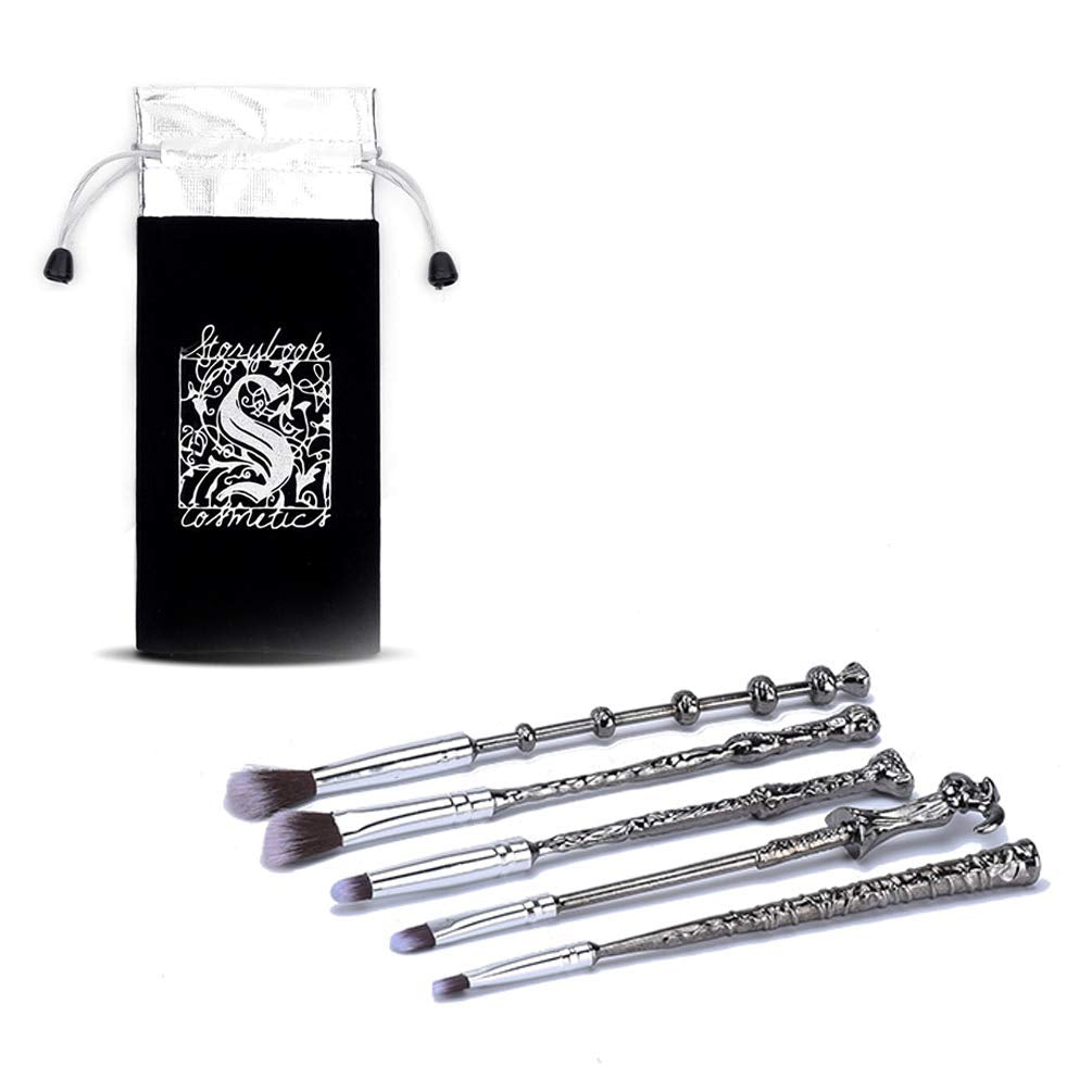 JASSINS 5 Pcs Potter Makeup Brush Set, Wizard Magic Wand Brush for Foundation Eye Shadow Eyeliner Blending Pencil Lip Professional Makeup Tools with a Gift Bag Health & Beauty > Personal Care > Cosmetics > Cosmetic Tools > Makeup Tools JASSINS   