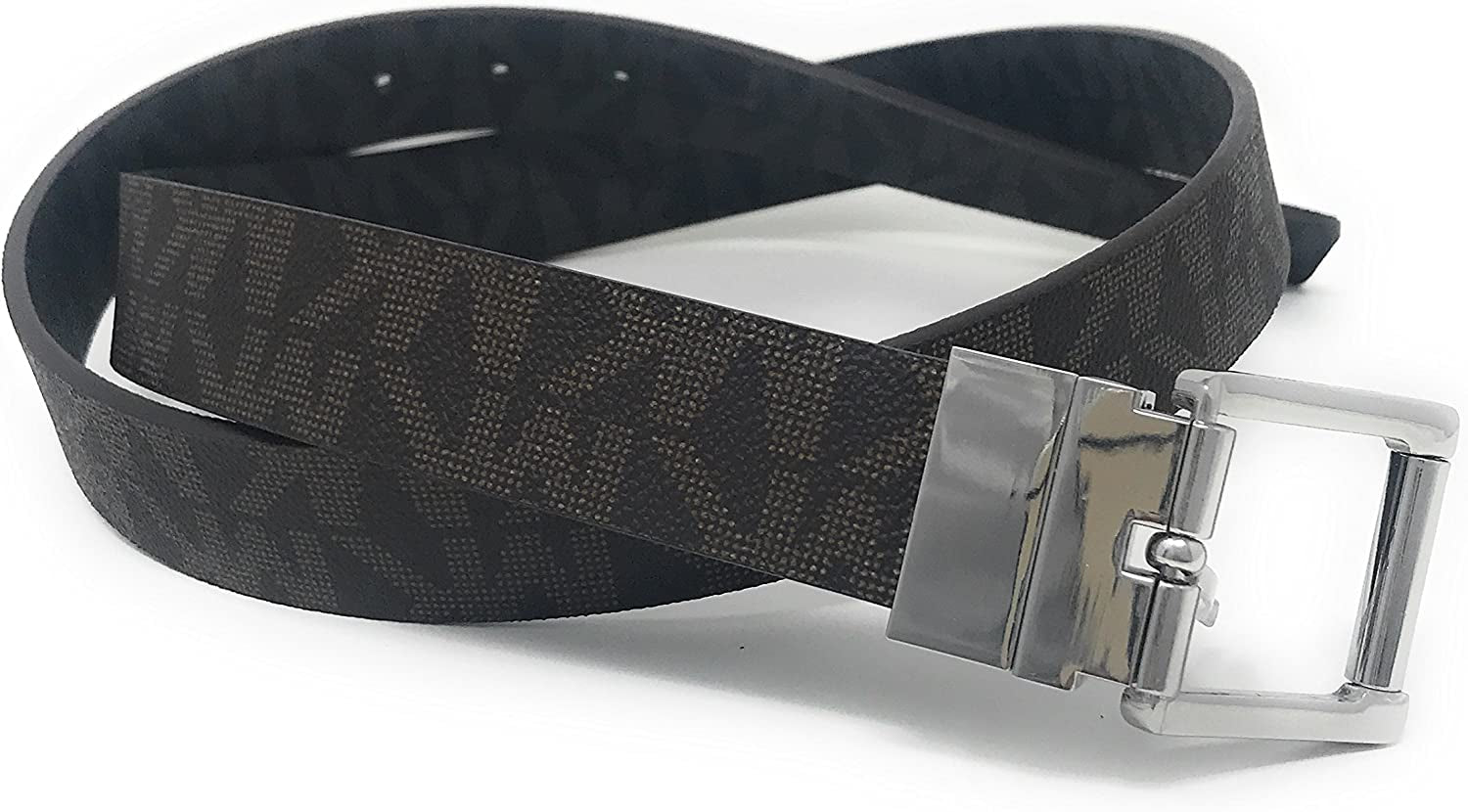 Michael Kors Women'S 30Mm Brown to Black Reversible MK Logo Monogram Synthetic Leather Belt Apparel & Accessories > Clothing Accessories > Belts Michael Kors   