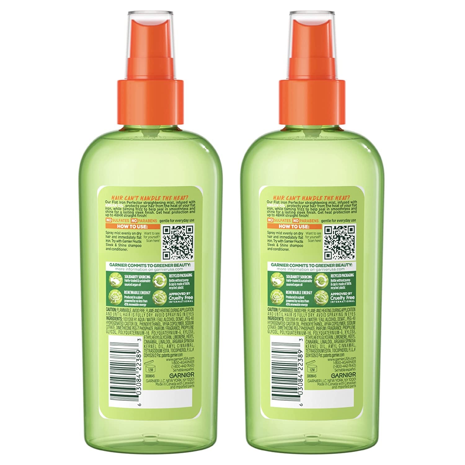 Garnier Hair Care Fructis Style Flat Iron Perfector Straightening Mist Sleek, 2 Count Health & Beauty > Personal Care > Hair Care Garnier   