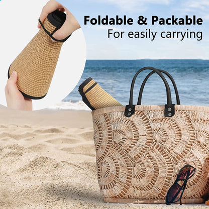 Senose Straw Hats for Women, UPF 50 Wide Brim Beach Sun Visor Hat UV Protection Apparel & Accessories > Clothing Accessories > Hats Senose   