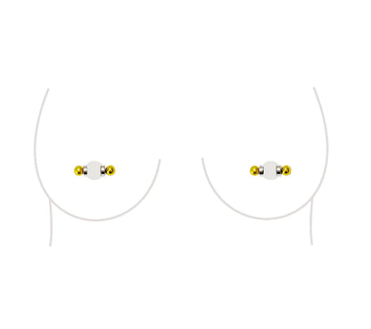 Non-Piercing Nipple Ring Magnetic Barbell Stud Fake Body Jewelry for Women (B - Black (Regular)) Apparel & Accessories > Jewelry > Body Jewelry All Body Art B - Regular (Yellow)  