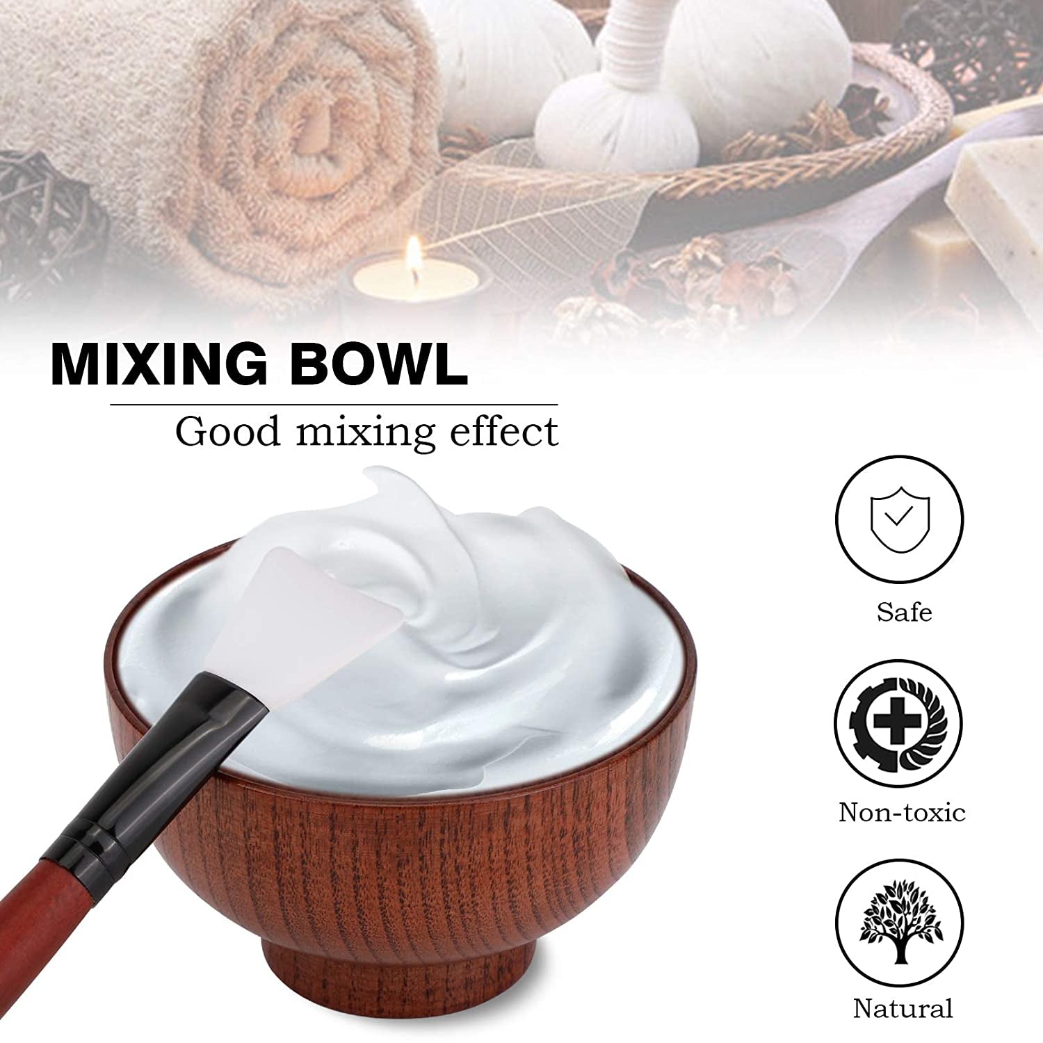 MWOOT DIY Facial Mask Bowl Set, 5-Pack DIY Clay Mask Mixing Kit with Brushes and Bowl, Mask Mixing Tools for Mixing Clay Mask DIY - Brown Health & Beauty > Personal Care > Cosmetics > Cosmetic Tools > Skin Care Tools MWOOT   