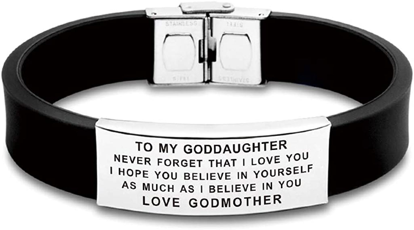 FALOGIJE to My Godson Goddaughter Gifts Bracelet Apparel & Accessories > Jewelry > Bracelets FALOGIJE Goddaughter from Godmother-Hope You Believe  