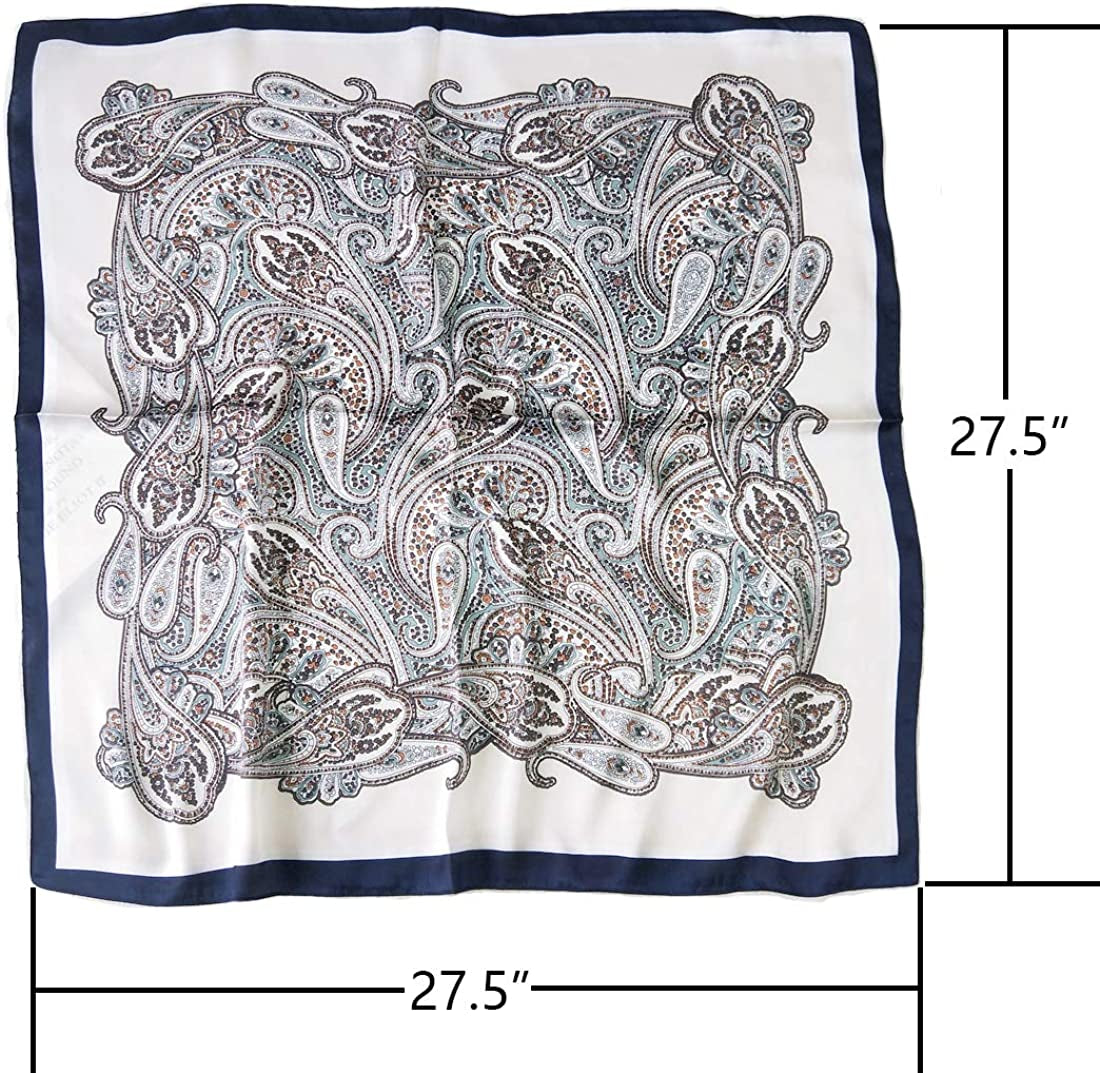 Fyluoke Silk Satin Headscarf Neck Hair Scarf Bandana for Women 4-Packs (Four-S07) Apparel & Accessories > Clothing Accessories > Bandanas & Headties FYLuoke   