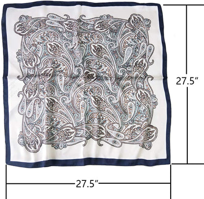 Fyluoke Silk Satin Headscarf Neck Hair Scarf Bandana for Women 4-Packs (Four-S07) Apparel & Accessories > Clothing Accessories > Bandanas & Headties FYLuoke   