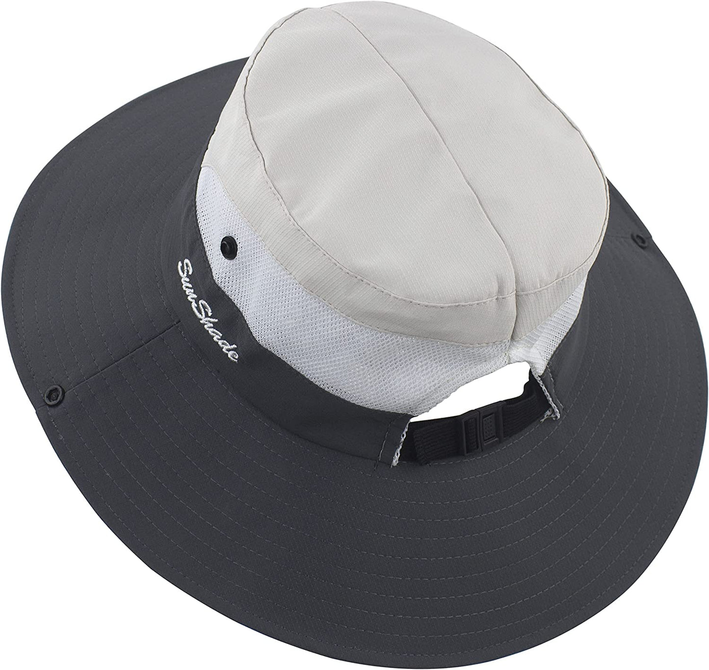 Muryobao Women'S Ponytail Sun Hat UV Protection Foldable Mesh Wide Brim Beach Fishing Hat Apparel & Accessories > Clothing Accessories > Hats Muryobao   