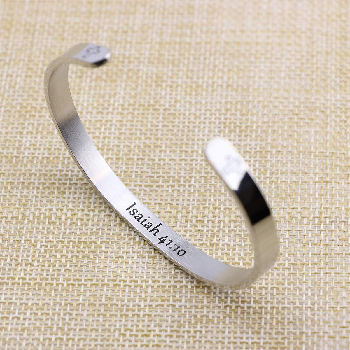 Christian Bracelets for Women Inspirational Gifts Bible Verse Religious Faith Jewelry Cuff Bracelet Mothers Day Christmas Birthday Jewelry for Her Mother Daughter Apparel & Accessories > Jewelry > Bracelets Memgift   