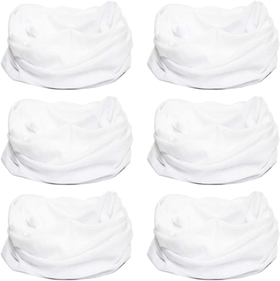 LOTUYACY Outdoor Wide Headband, Neck Gaiter Windproof Scarf Sunscreen Breathable Bandana for Men&Women,Multi Function Headwear Apparel & Accessories > Clothing Accessories > Headwear LOTUYACY White-6 Pcs  