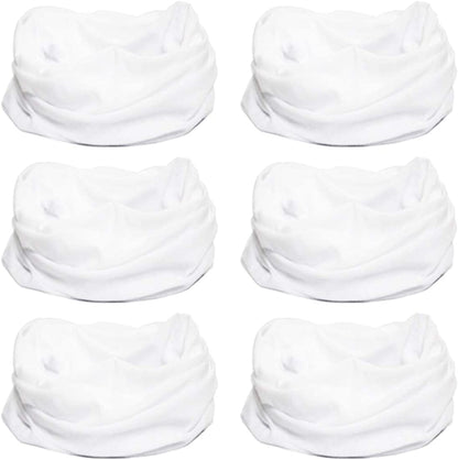 LOTUYACY Outdoor Wide Headband, Neck Gaiter Windproof Scarf Sunscreen Breathable Bandana for Men&Women,Multi Function Headwear Apparel & Accessories > Clothing Accessories > Headwear LOTUYACY White-6 Pcs  