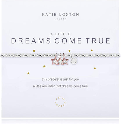 KATIE LOXTON a Little Magic Womens Stretch Adjustable Band Fashion Charm Bracelet Apparel & Accessories > Jewelry > Bracelets Katie Loxton Dreams Come True  