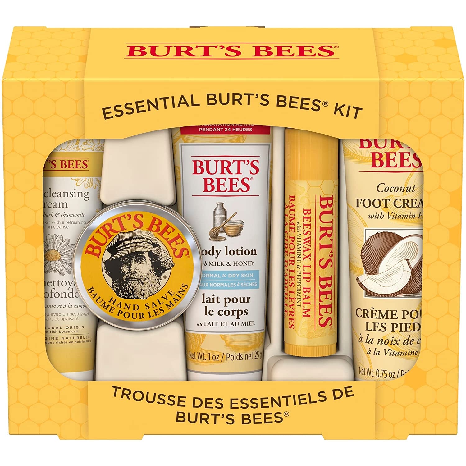 Burt'S Bees Gift Set, 6 Products - 2 Hand Cream, Foot Cream, Cuticle Cream, Hand Salve & Lip Balm, Tips & Toes Kit in Giftable Tin, Travel Size Health & Beauty > Personal Care > Foot Care Burt's Bees Essentials Everyday Beauty Gift  