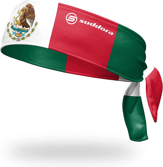 Suddora Country Flag Tie Headbands - Workout, Sports, Costume and National Team Accessories Apparel & Accessories > Clothing Accessories > Bandanas & Headties Suddora Mexico  