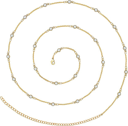 TOBENY 27.5/33.5/40 Inches Waist Belly Chains for the Waist for Women 14K Gold Plated Belly Chains for Women plus Size Body Chain for Women Teens Apparel & Accessories > Jewelry > Body Jewelry TOBENY C 39.3 Inches 