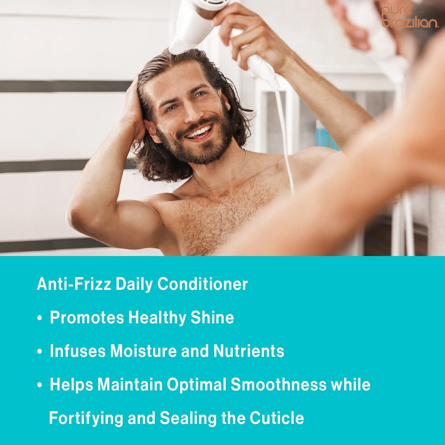 PURE BRAZILIAN - Essential Hair Care Kit, Includes Anti-Frizz Daily Shampoo (13Oz), Conditioner (13Oz), and Daily Leave in Serum (13Oz) Health & Beauty > Personal Care > Hair Care Pure Brazilian   
