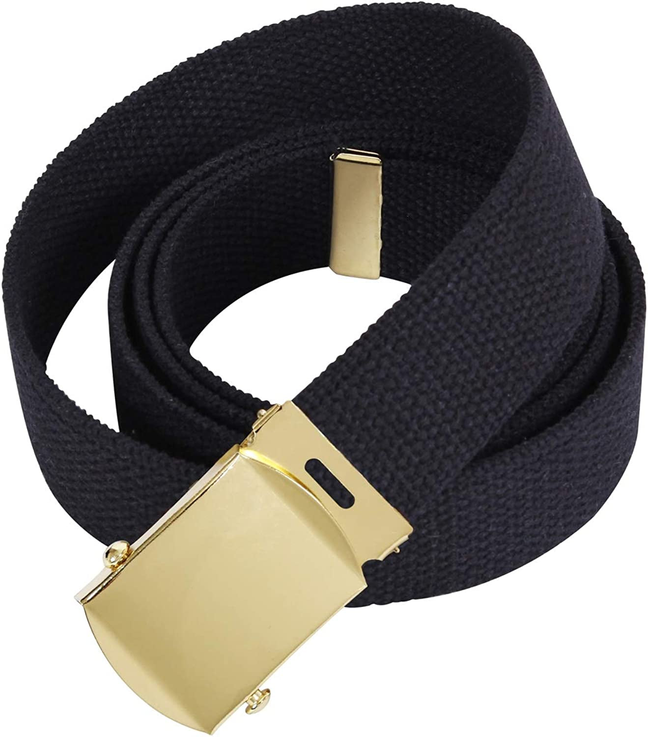 Rothco Military Web Belts, Black/Gold, 54" Apparel & Accessories > Clothing Accessories > Belts Rothco   