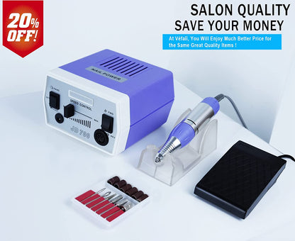 Véfaîî Nail Drill Electric Nail File, JD700 Nail Drills for Acrylic Nails Professional 30000RPM Manicure Tools Acrylic Nail Drill for Nail Dip Kit Acrylic Powder Poly Nail Gel B-01 Health & Beauty > Personal Care > Cosmetics > Cosmetic Tools > Nail Tools Hope Industry   