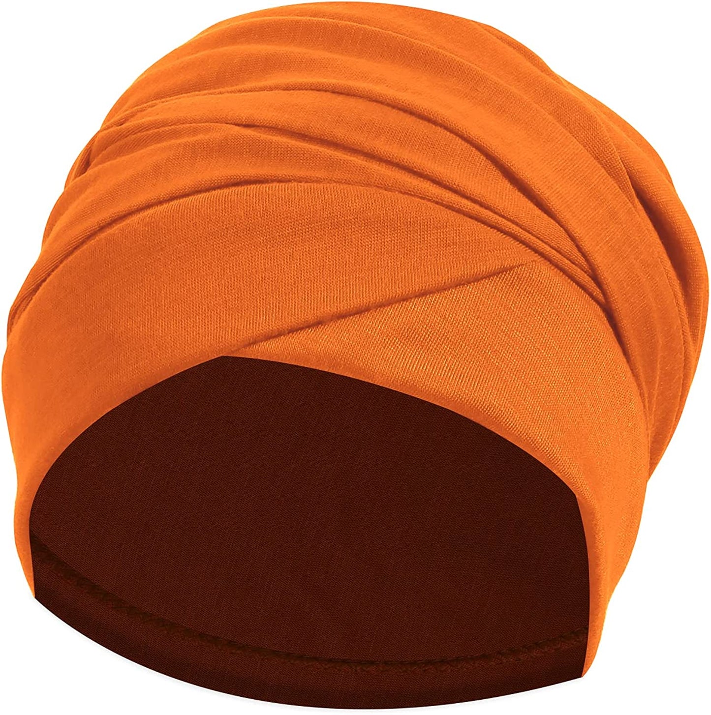 Ever Fairy Turban Head Wrap Scarf,African Women' Soft Long Scarf Shawl Hair Bohemian Headwrap Stretch Headband Tie Apparel & Accessories > Clothing Accessories > Scarves & Shawls Ever Fairy Orange  