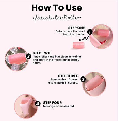 Ice Roller for Face Massage Stick Facial Skin Care Tools Face Roller Massager - Reduce Wrinkles Puffiness Migraine Pain Relief (Pink) Health & Beauty > Personal Care > Cosmetics > Cosmetic Tools > Skin Care Tools ROSELYNBOUTIQUE   