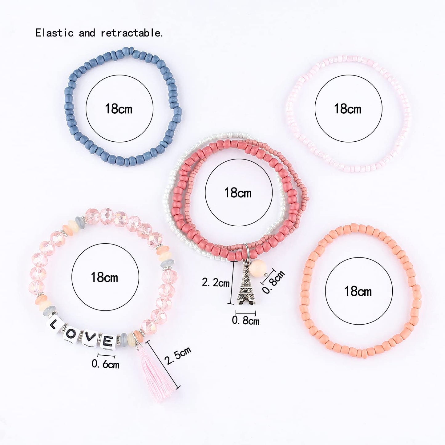 Iyours 6 Sets Bohemian Multilayer Tassels Bracelet Handmade Wrap Bracelets Bangle Jewelry Bracelets for Women Apparel & Accessories > Jewelry > Bracelets iYours   