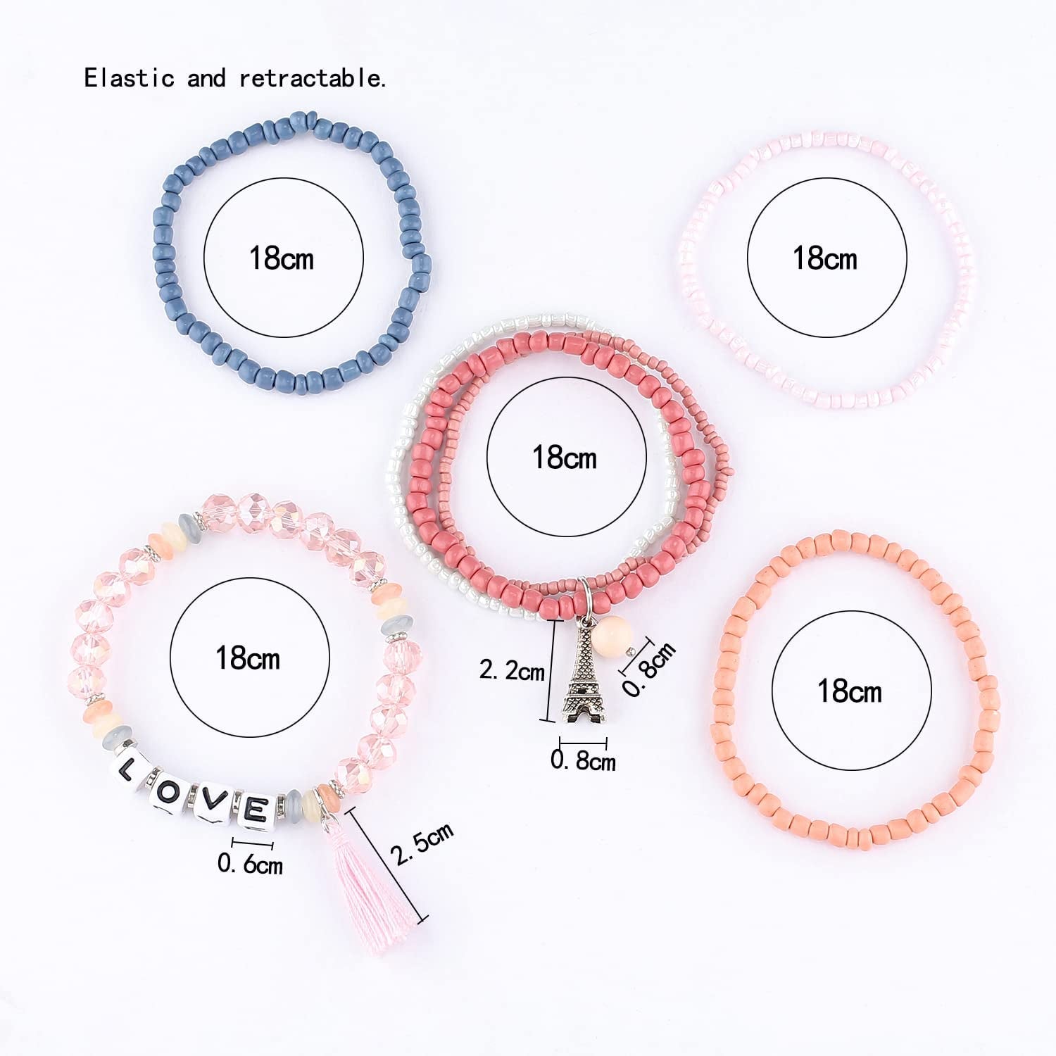 Iyours 6 Sets Bohemian Multilayer Tassels Bracelet Handmade Wrap Bracelets Bangle Jewelry Bracelets for Women Apparel & Accessories > Jewelry > Bracelets iYours   