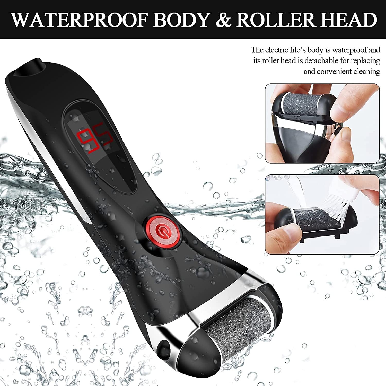 Electric Callus Remover for Feet Rechargeable, 15 in 1 Pedicure Tools Kit Foot Scrubber Dead Skin Remover Foot Files Scraper for Foot Spa Women and Men Feet Care Health & Beauty > Personal Care > Foot Care EAONE   