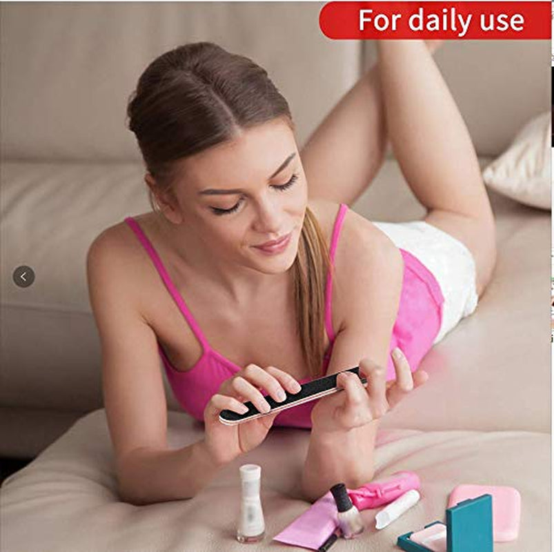 Nail File Emery Board Nail Care Double Sided 100 180 Grit Gel Acrylic Dip Black Nail Buffering Files Professional Manicure Pedicure Tools 10Pcs/Pack Nail Files Set for Home and Salon Use Health & Beauty > Personal Care > Cosmetics > Cosmetic Tools > Nail Tools Lulia   