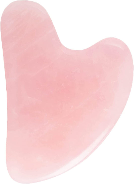 Guasha Facial Tools for Women, Natural Jade Stone Guasha Scraping Massage Tool with Smooth Edge for Physical Therapy and SPA Acupuncture Therapy Used for Face, Eyes, Neck and Body (Pink) Health & Beauty > Personal Care > Cosmetics > Cosmetic Tools > Skin Care Tools Biyanuo   