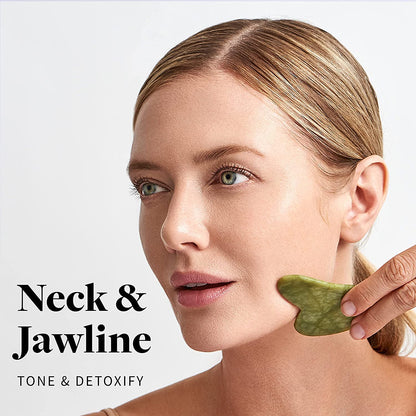 Jade Roller and Gua Sha - Spa Grade Face Roller Massager and Gua Sha Massage Tool Set. 100% Authentic Jade Stone. Reduces Puffiness, Wrinkles and Reveals Your Natural Glow Health & Beauty > Personal Care > Cosmetics > Cosmetic Tools > Skin Care Tools R.E.M Spring   