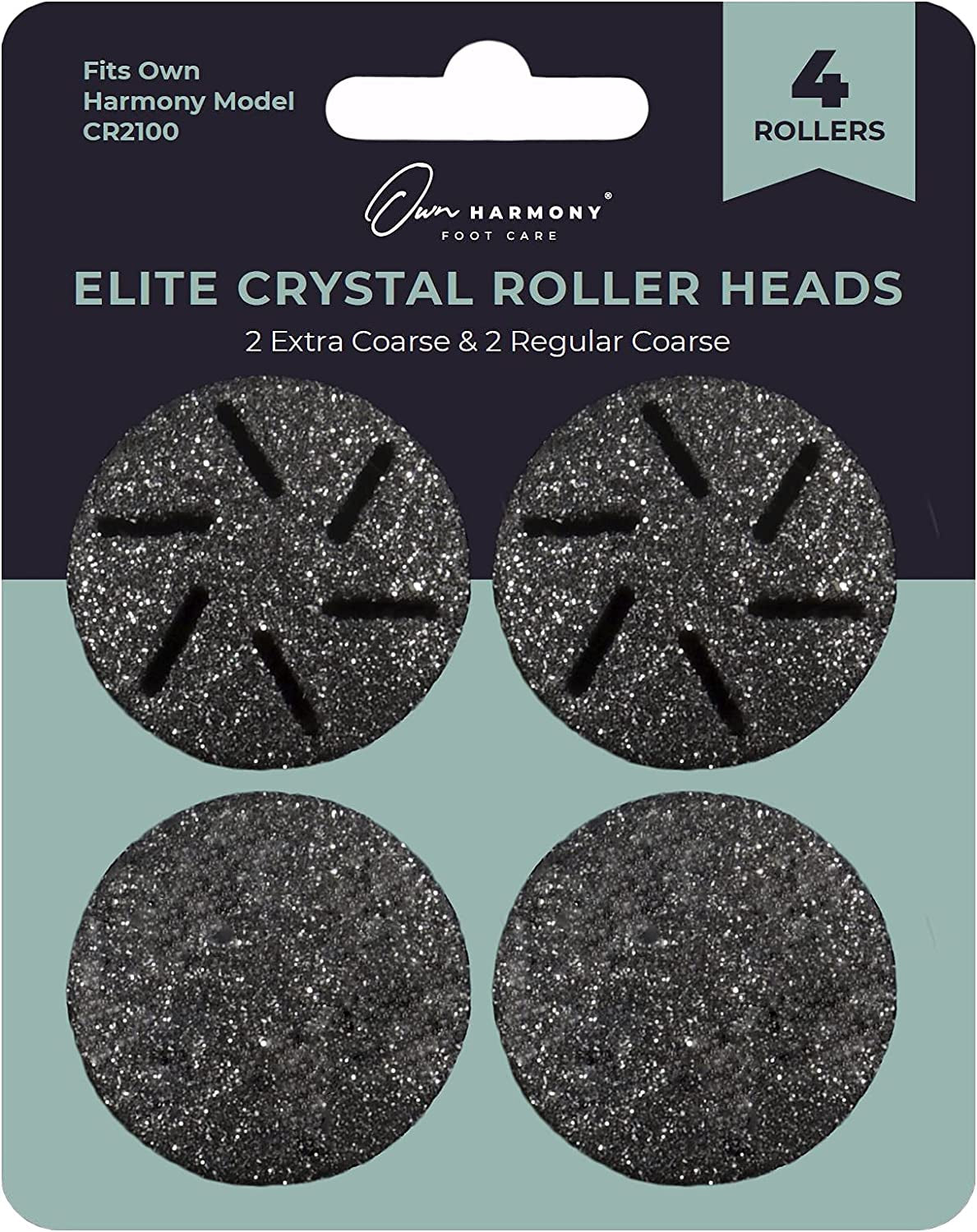 Own Harmony Refill Rollers: Best Fit for Electric Callus Remover Model CR2100 Pedicure Tools - Professional Foot Care for Smooth Feet - Refills 4 Pack Replacement Heads (2 Regular and 2 Extra Coarse) Health & Beauty > Personal Care > Foot Care Own Harmony   