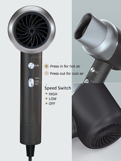 7MAGIC Hair Dryer, Ionic Blow Dryer, 1875 Watt Powerful Fast Drying Hairdryer with Negative Ion Technology for Hair Care, Professional Hair Blow Dryer with Concentrator Nozzle for Women Salon Home Health & Beauty > Personal Care > Hair Care 7MAGIC   