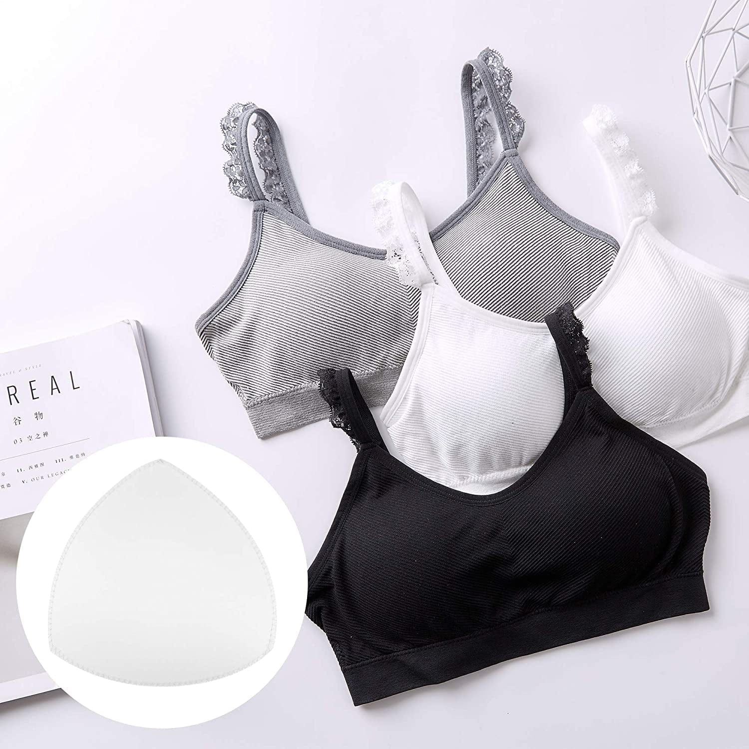 8 Pairs Bra Pads Inserts Bra Cups Inserts Removable Breast Enhancers Inserts for Women Bikini Swimsuit Sport Tops Beige, Black, White