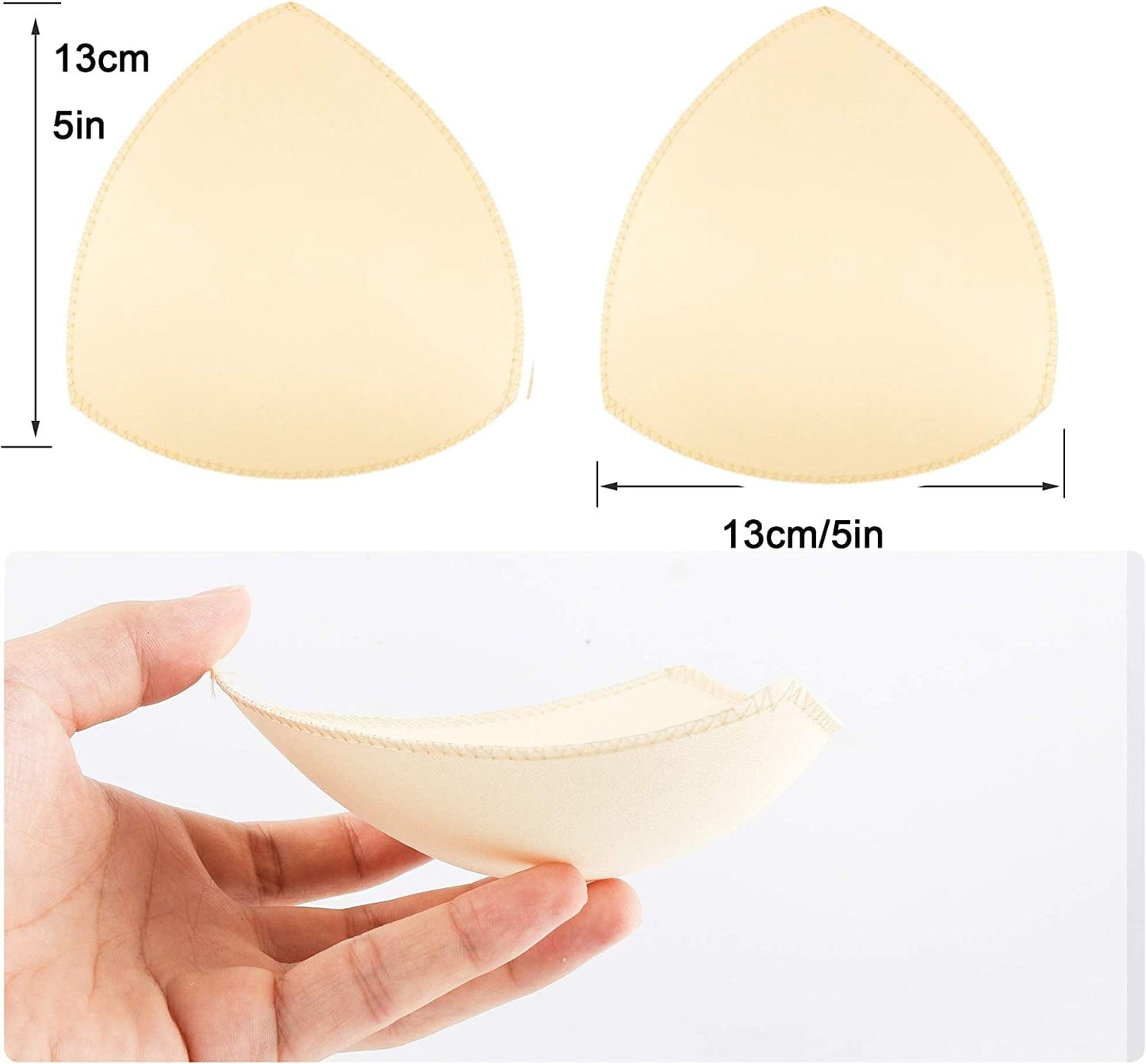 8 Pairs Bra Pads Inserts Bra Cups Inserts Removable Breast Enhancers Inserts for Women Bikini Swimsuit Sport Tops Beige, Black, White