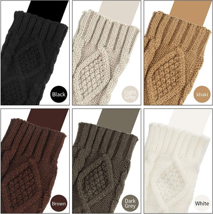 8 Pairs Women Winter Knit Fingerless Gloves Crochet Thumbhole Arm Warmer Mittens Apparel & Accessories > Clothing Accessories > Gloves & Mittens SATINIOR   