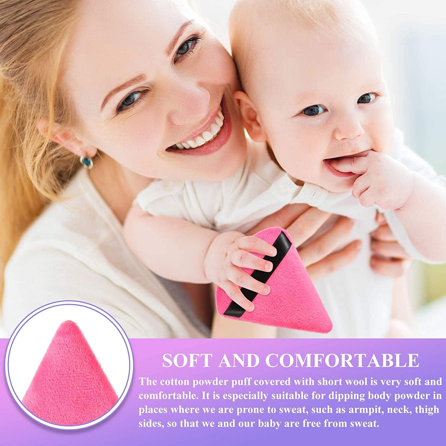 8 Pieces Large Powder Puff Triangle Face Makeup Cotton Sponge for Loose Powder Soft Body Cosmetic Foundation Mineral Powder Wet Dry Makeup Tool 4 X 3.15 Inches (Assorted Color) Health & Beauty > Personal Care > Cosmetics > Cosmetic Tools > Makeup Tools Maitys   