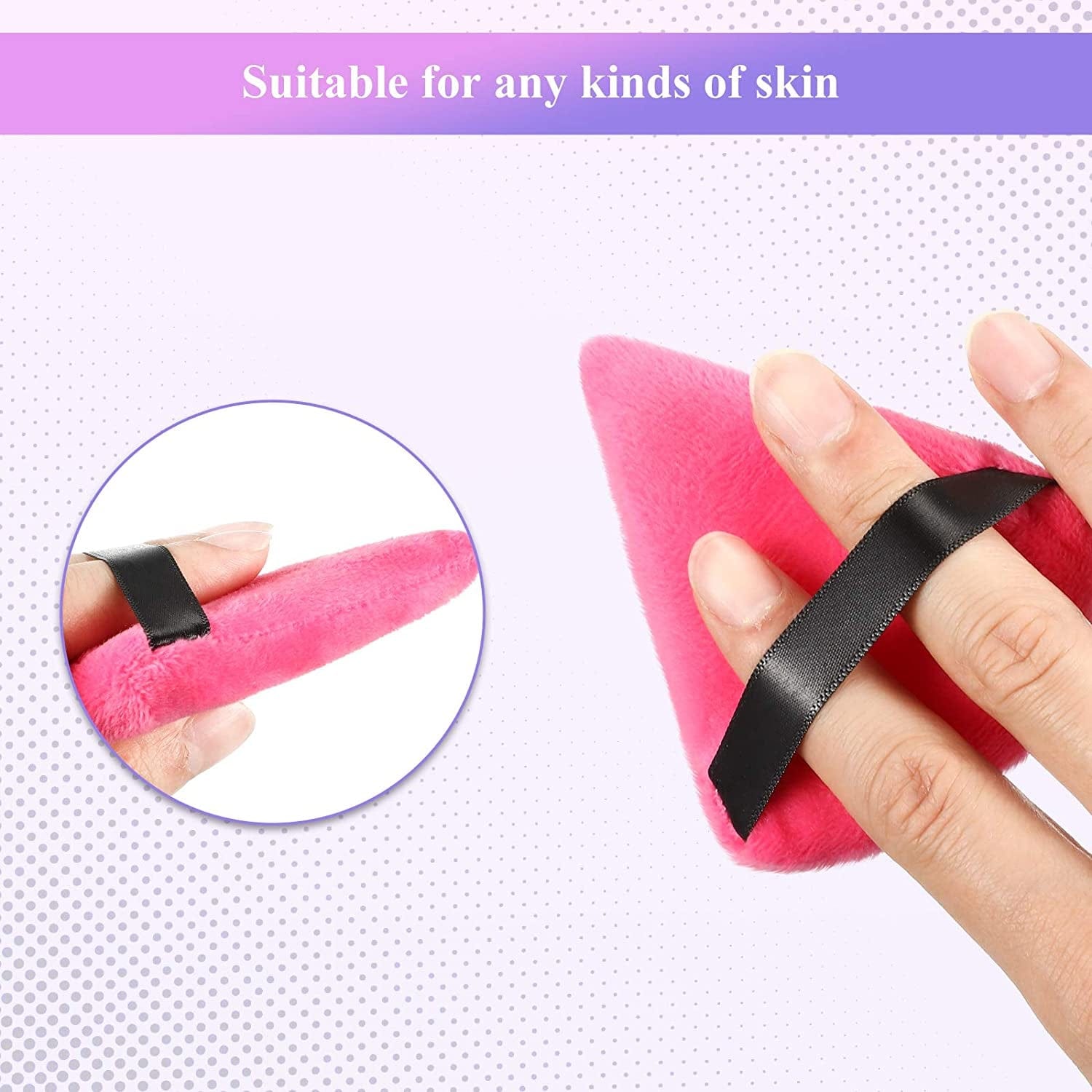 8 Pieces Large Powder Puff Triangle Face Makeup Cotton Sponge for Loose Powder Soft Body Cosmetic Foundation Mineral Powder Wet Dry Makeup Tool 4 X 3.15 Inches (Assorted Color) Health & Beauty > Personal Care > Cosmetics > Cosmetic Tools > Makeup Tools Maitys   